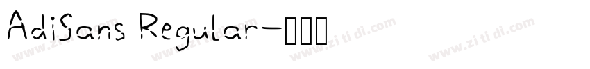 AdiSans Regular字体转换
